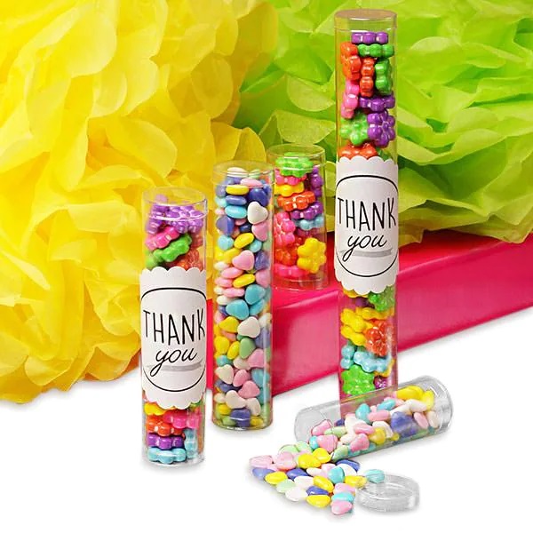 Clear Cylinder Candy Containers